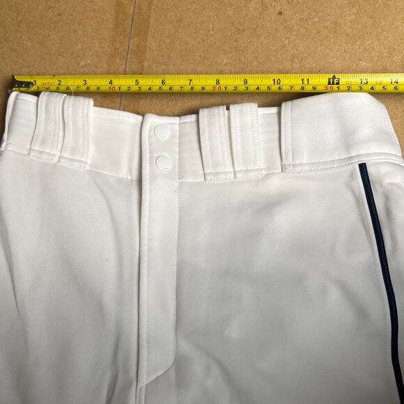 NWT Mizuno Adult BB White Pants S Baseball and Softball Opened Hemmed Bottom - Picture 7 of 7